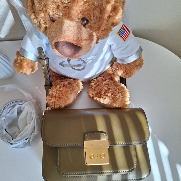 NWT Michael Michael Kors Sloan Editor Shoulder Bag Juniper Two Shoulder Strap - Picture 2 of 8